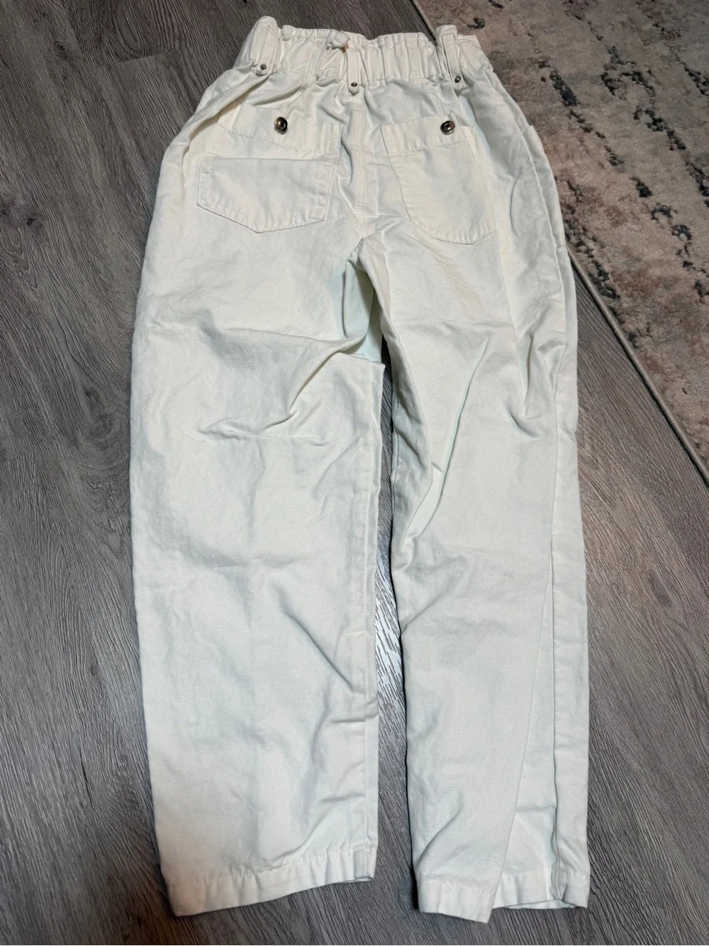 Banana Republic Pull-Up Wide-Leg Pant Womens 0 Linen Blend High Rise Trousers